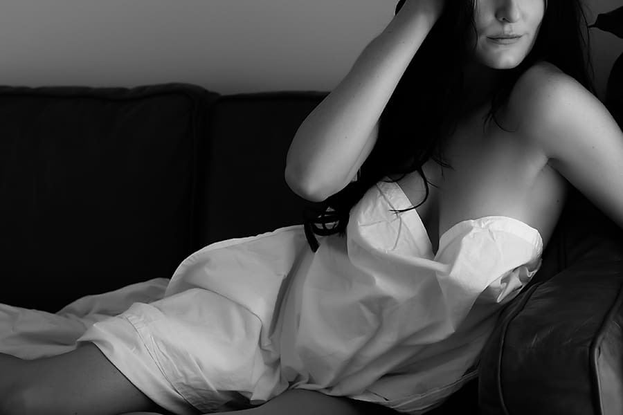 White Sheet studio boudoir portrait 39